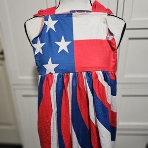 Red white and blue flag girls dress